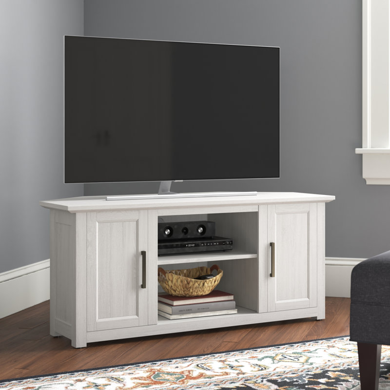 Three Posts™ Albrecht Corner TV Stand for TVs up to 50" & Reviews Wayfair